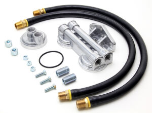 DUAL Oil Filter Relocation Kit;2-1/2 in.ID;2-3/4 in.OD Flange;13/16 in.-16