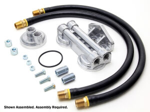 DUAL Oil Filter Relocation Kit;2-1/2 in.ID;2-3/4 in.OD Flange;13/16 in.-16