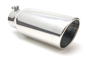 EXHAUST TIP BOLT-ON; STAINLESS; 5" I.D. X 6" X 15"; DIESEL INTERCOOLER ANGLED (CLEARANCE LAST ONE!)