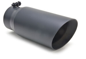 EXHAUST TIP BOLT-ON; SATIN BLACK; 4" I.D. X 5" X 13" ANGLE (1 Left)