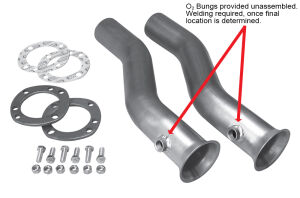 CLEARANCE- UNI-FIT Flange O2 X-Tension Tubes; 3" Collector Size; for 2-1/2" Exhaust System