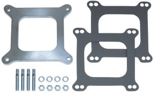 3/8 in. Tall, HOLLEY 4BBL SPACER - Open- CAST ALUMINUM Carburetor Spacer