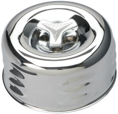 LOUVERED Style Air Cleaner; 4-5/8 in. Dia.; 2-1/16 in. or 2-5/8 in. Neck-CHROME