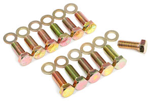 INTAKE MANIFOLD BOLTS; 3/8 in.-16 X 1 in. Hex Head (12 bolts)- YELLOW ZINC