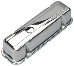 TRADITIONAL Design Valve Covers; SHORT; Buick 231 V6-CHROME