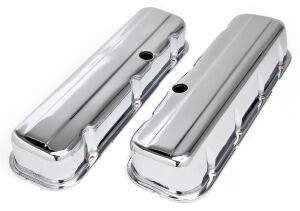 TRADITIONAL Design Valve Covers; TALL; 1965-2000 BB Chevy 396-502-CHROME