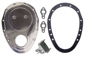 ALUMINUM Timing Chain Cover, Gasket , Tab- Chevy 4.3L V6 or SB V8 (not for LT1)