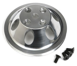 WATER PUMP Pulley; 1 Groove; 69-85 CHEVROLET 283-350; LONG W/P- Pol. ALUMINUM