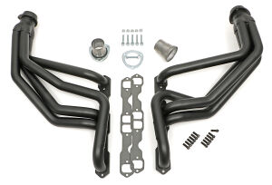HD Black Long-Tube Headers For 67-91 GM 283-400 2WD/4WD Truck/SUV