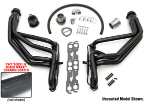 BLACK LONG-TUBE HEADERS For 67-91 GM 283-400 TRUCKS With A.I.R.