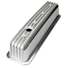 FINNED-STYLE Retro Valve Covers; TALL; 1987-1999 CHEVROLET 5.0/5.7L- ALUMINUM