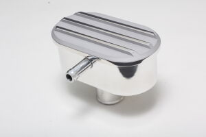 Finned Aluminum PCV Push-In Breather For 1-1/4 in. Holes-Polished/Satin