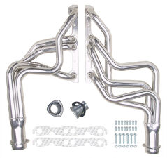 Silver Long-Tube EO Headers For '64-77 Chevelle 283-400 No A.I.R.