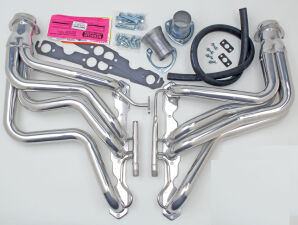 Silver Long-Tube E.O. Headers For 84-86 Corvette 283-400 w/A.I.R.