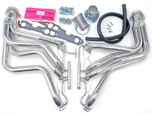 Silver Long-Tube E.O. Headers For 87-91 Corvette 283-400 w/A.I.R