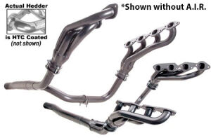 SILVER MID-LENGTH E.O. HEADERS, 92-95 GM 2/4WD 7.4L TRUCKS With A.I.R.