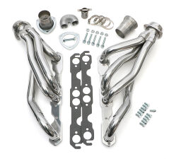 Silver Mid-Length E.O. Headers For 67-81 Camaro 283-400 No A.I.R.