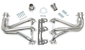 Silver Long-Tube EO Headers For 78-87 GM G-Body Cars with 231 V6