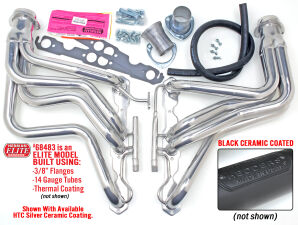 H.D. Black Long-Tube Headers For 87-91 Corvette 283-400 w/A.I.R.