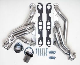 Silver Mid-Length 1-5/8 in.Headers for 67-87 C10 Trucks w/283-400