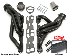 BLACK MID-LENGTH 1-3/4 IN. HEADERS For 67-87 C10 TRUCKS w/283-400