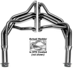 SILVER LONG-TUBE HEADERS For 1971-91 GM CLASS C VANS With 283-400