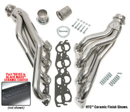 Black 2 in. Mid-Length Headers For 67-87 2WD GM Truck/SUV 396-502