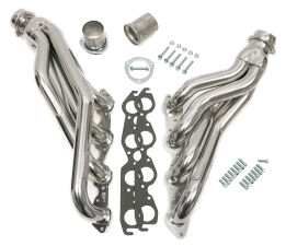 Silver 2 in Mid-Length Headers For 67-87 2WD GM Truck/SUV 396-502