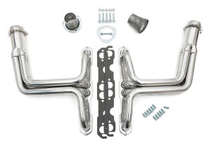 Silver Long-Tube Headers For 1955-66 GM 2WD Trucks w/283-400