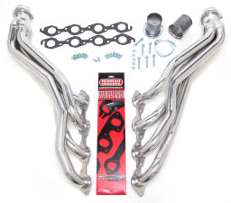 SILVER LONG-TUBE HEADERS For '88-95 GM 2WD 2500-3500 7.4L TRUCKS