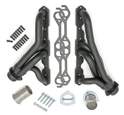 Black Mid-Length Swap Headers For Chevy 283-400 in 87-95 Wrangler