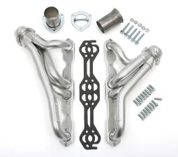 HD Silver Mid-Length Swap Headers For SB Chevy in 87-95 Wrangler