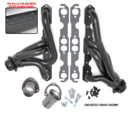 Black Mid-Length Swap Headers For SB Chevy in 76-86 JEEP CJ