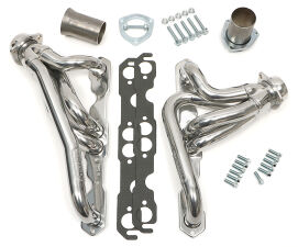 Silver Mid-Length Swap Headers For SB Chevy in 76-86 JEEP CJ