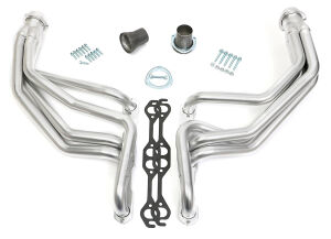 HD SILVER LONG-TUBE CLUTCH HEADERS For 67-91 GM 283-400 TRUCK/SUV