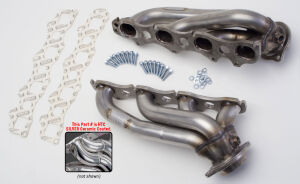 Silver S/S Shorty Headers For 09-17 Dodge Charger/Challenger 5.7L