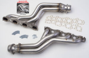 Silver S/S Long Headers For '09-17 Dodge Charger/Challenger 5.7L