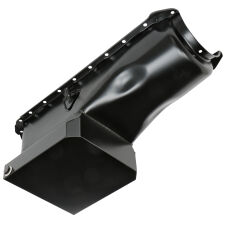 BB CHEVY 396-454 ('65-95) STEEL ENGINE OIL PAN WITH KICKOUTS- BLACK FINISH