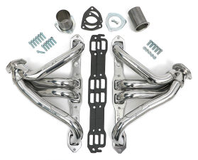 Silver Mid-Length Headers For 66-74 MOPAR B & E-Body with 361-440