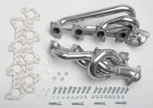 Silver Short E.O. Headers For 2000-02 Dodge 2WD/4WD Trucks w/4.7L