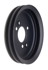 CRANKSHAFT Pulley; 2 Groove; CHEVROLET BB (65-68);SHORT Water Pump-ASPHALT BLACK