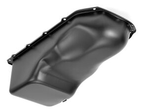 ASPHALT BLACK OEM-Style Oil Pan- Pontiac 265-455; Stock Capacity