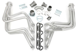 HD SIlver EO Headers for 82-96 Ford 2WD/4WD F150-F350 Trucks/Bronco w/351W(5.8L)