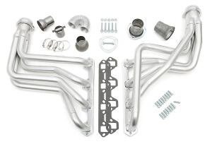 HD Silver Long-Tube Headers for 80-96 Ford 2WD/4WD F150 Truck, Bronco 302 (5.0L)