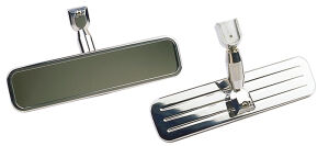 REAR VIEW MIRROR; 8-1/4 in. Wide; PINSTRIPES (ball-milled)- ALUMINUM