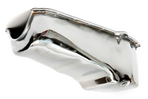 CHROME OEM-Style Oil Pan- 1955-79 Chevy 283-400; 4 Qt. Capacity