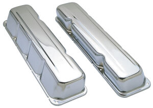 TRADITIONAL Design Valve Covers; SHORT; AMC 304, 360, 390, 401-CHROME