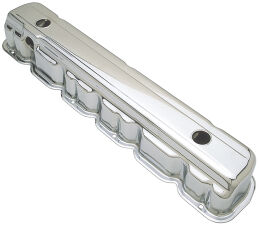 TRADITIONAL Design Valve Covers; SHORT; Chevy 194, 230, 250, 292 L6-CHROME