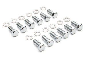 INTAKE MANIFOLD BOLTS; 3/8 in.-16 X 1 in. Hex Head (12 bolts)-CHROME