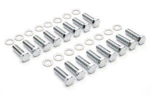 INTAKE MANIFOLD BOLTS; 3/8 in.-16 X 1-1/4 in. Hex Head (16 bolts)-CHROME